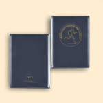 Granatowa okładka dedykowana na kalendarz fizjoterapeuty 2025