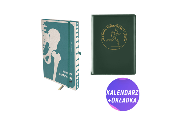Pakiet: Kalendarz fizjoterapeuty 2026 + Zielona dedykowana okładka
